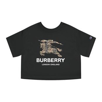 Burberry London Logo Luxury Champion Women Cropped T-Shirt CTB2455