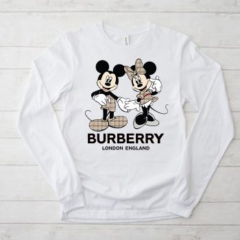 Burberry London Mickey Mouse And Minnie Mouse Couple Kid Tee Unisex Longsleeve ShirtLTB0747