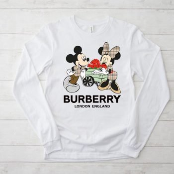 Burberry London Mickey Mouse And Minnie Mouse Couple Kid Tee Unisex Longsleeve ShirtLTB0748