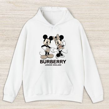 Burberry London Mickey Mouse And Minnie Mouse Couple Unisex Pullover Hoodie HTB1001