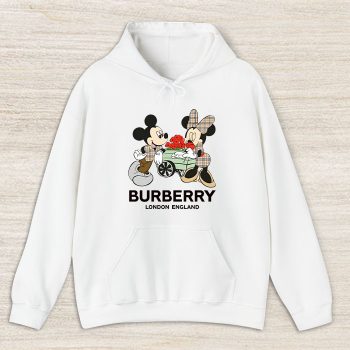 Burberry London Mickey Mouse And Minnie Mouse Couple Unisex Pullover Hoodie HTB1002