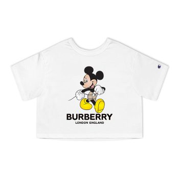 Burberry London Mickey Mouse Champion Women Cropped T-Shirt CTB2737
