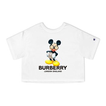 Burberry London Mickey Mouse Champion Women Cropped T-Shirt CTB2740