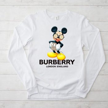 Burberry London Mickey Mouse Kid Tee Unisex Longsleeve ShirtLTB0749