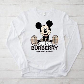 Burberry Mickey Mouse Kid Tee Unisex Longsleeve Shirt LTB0742