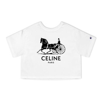 Celine Paris Logo Luxury Champion Women Cropped T-Shirt CTB2793