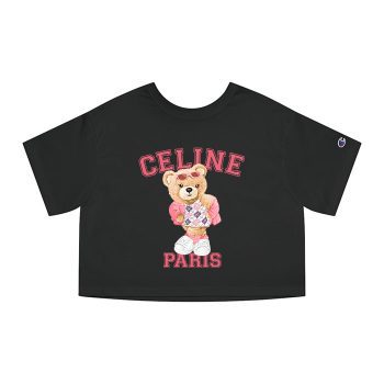 Celine Paris Teddy Bear Luxury Champion Women Cropped T-Shirt CTB2805