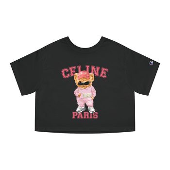 Celine Paris Teddy Bear Luxury Champion Women Cropped T-Shirt CTB2806