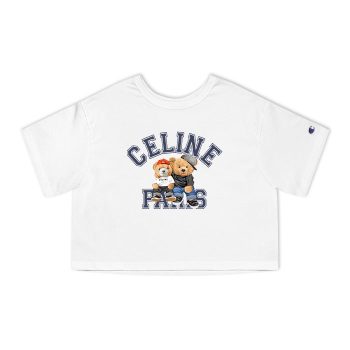Celine Teddy Bear Luxury Champion Women Cropped T-Shirt CTB2801