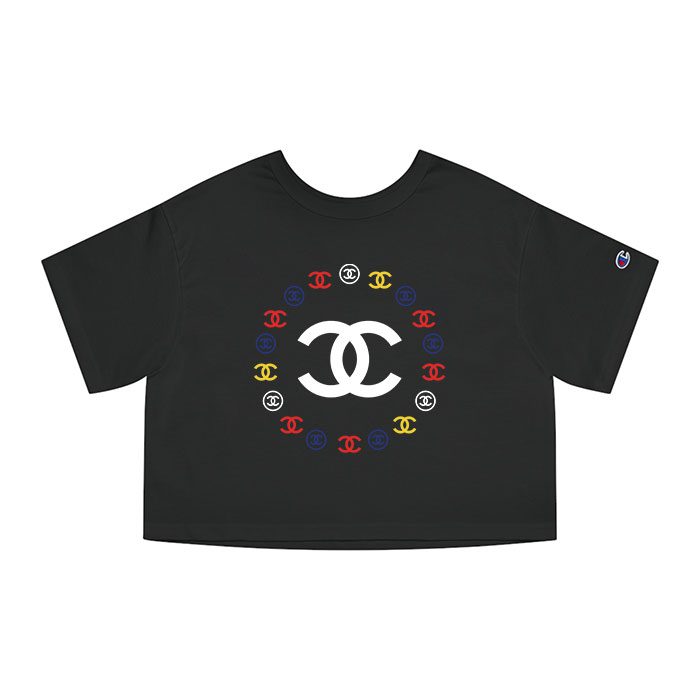 Chanel Circle Luxury Logo Champion Women Cropped T-Shirt CTB2643