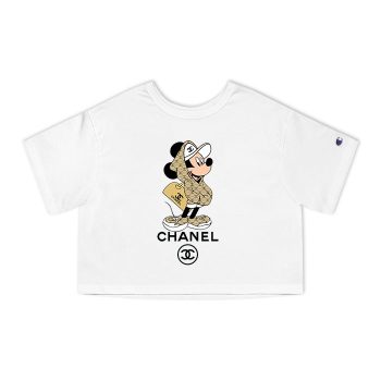 Chanel Mickey Mouse Champion Women Cropped T-Shirt CTB2485