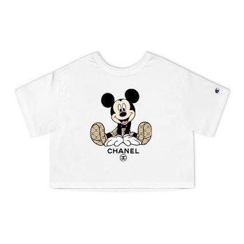 Chanel Mickey Mouse Champion Women Cropped T-Shirt CTB2488