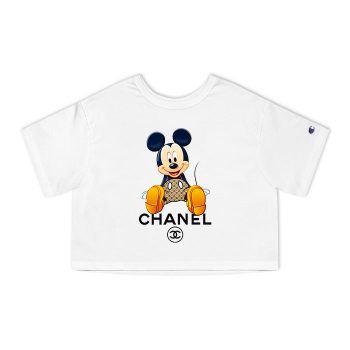 Chanel Mickey Mouse Champion Women Cropped T-Shirt CTB2493