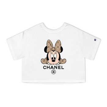 Chanel Minnie Mouse Kid Champion Women Cropped T-Shirt CTB2492