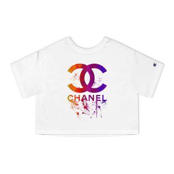 Chanel Original Colorful Logo Champion Women Cropped T-Shirt CTB2635