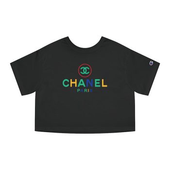 Chanel Paris Original Logo Champion Women Cropped T-Shirt CTB2489