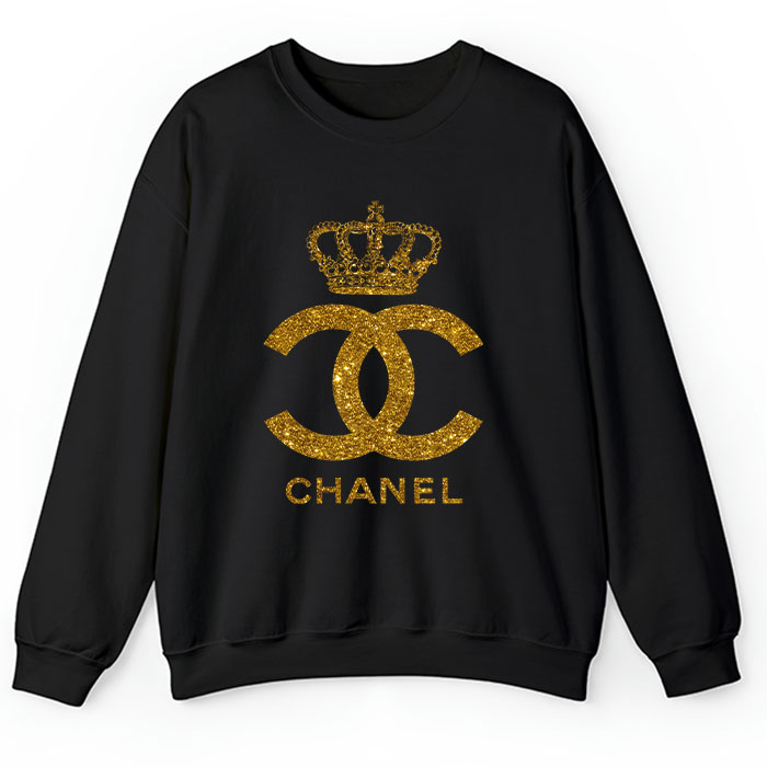 Chanel Queen Glitter Logo Crewneck Sweatshirt CSTB0239