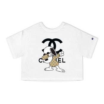 Chanel Snoopy Dabbing Champion Women Cropped T-Shirt CTB2486