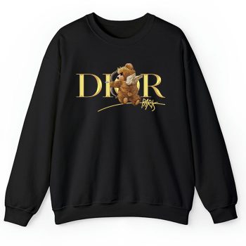Dior Gold Logo Luxury Angel Teddy Bear Crewneck Sweatshirt CSTB0613