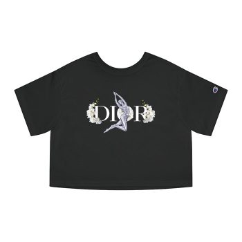 Dior Logo Luxury Champion Women Cropped T-Shirt CTB2649
