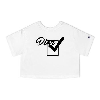 Dior Logo Luxury Champion Women Cropped T-Shirt CTB2655