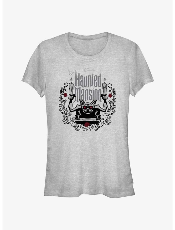 Disney Haunted Mansion Gargoyle With Candles Girls T-Shirt Women Lady T-Shirt HTS4845