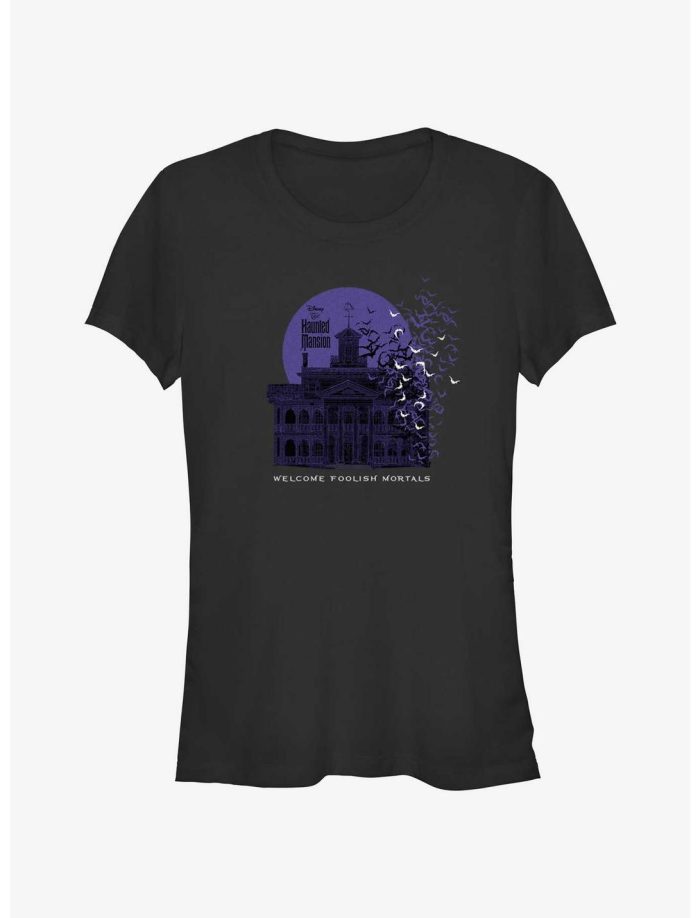 Disney Haunted Mansion Welcome Foolish Mortals Girls T-Shirt Women Lady T-Shirt HTS4842