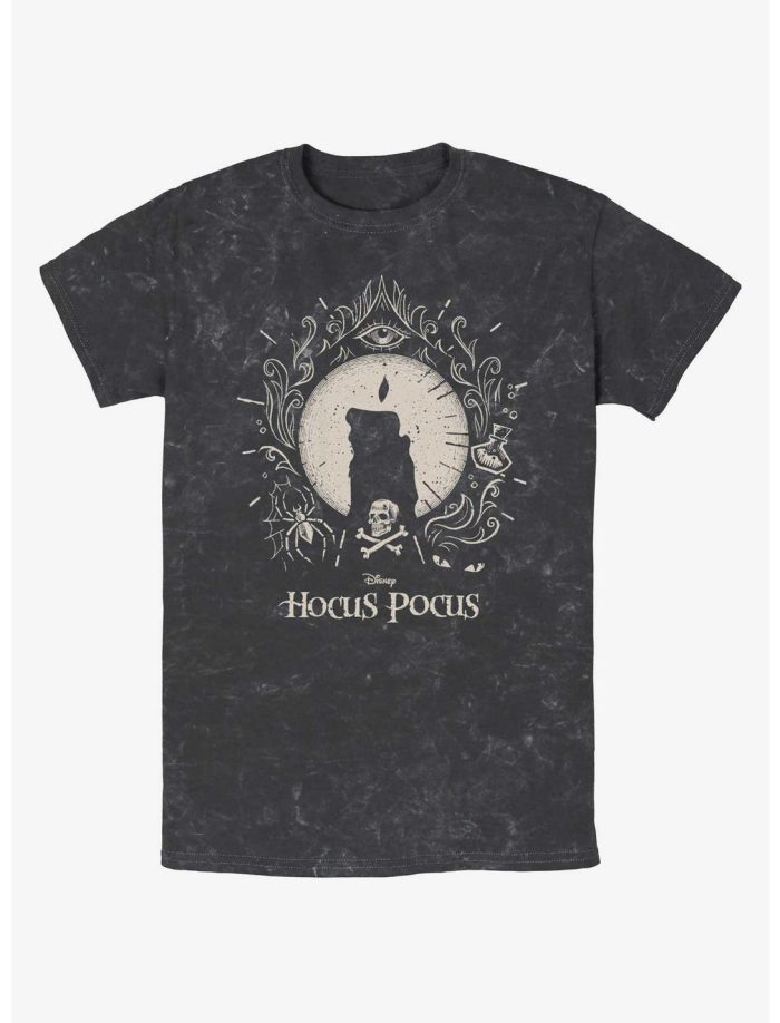 Disney Hocus Pocus Black Flame Mineral Wash Kid Tee - Unisex T-Shirt HTS1673