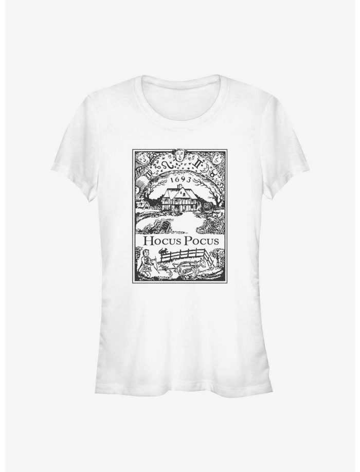 Disney Hocus Pocus Sanderson House Vintage Poster Girls T-Shirt Women Lady T-Shirt HTS4915