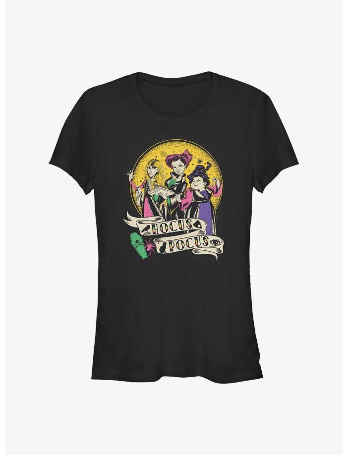 Disney Hocus Pocus Sanderson Sisters Badge Girls T-Shirt Women Lady T-Shirt HTS4913
