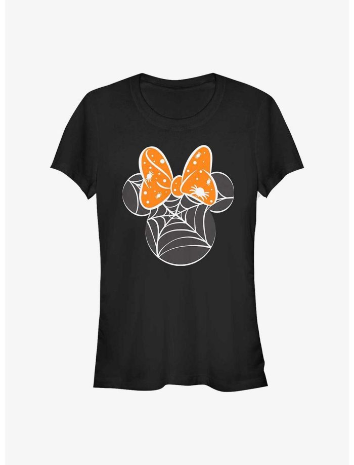 Disney Minnie Mouse Spider Webs Girls T-Shirt Women Lady T-Shirt HTS4022