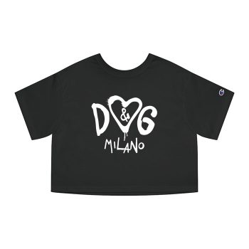 Dolce & Gabbana Bejeweled Graffiti Champion Women Cropped T-Shirt CTB2825