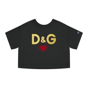 Dolce & Gabbana Heart Gold Luxury Champion Women Cropped T-Shirt CTB2854