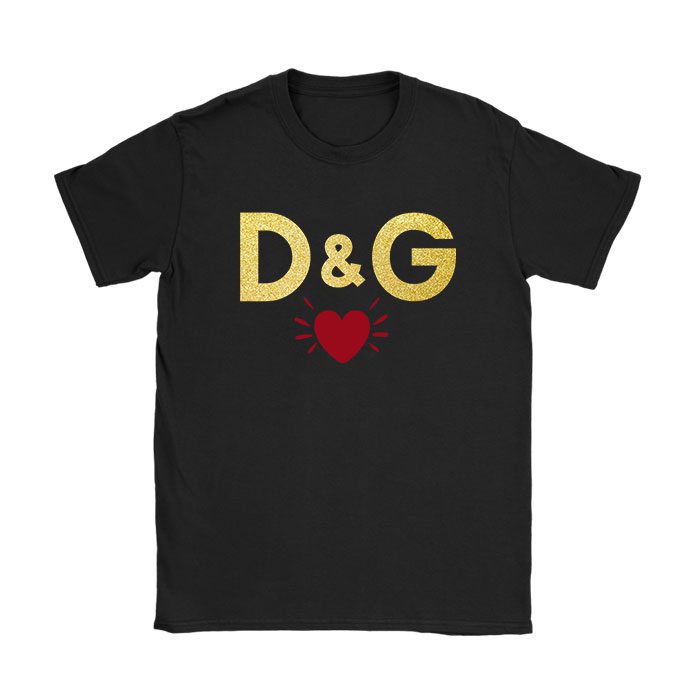 Dolce & Gabbana Heart Gold Luxury Kid Tee Unisex T-Shirt TTB1889
