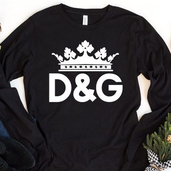 Dolce & Gabbana King Logo Luxury Kid Tee Unisex Longsleeve ShirtLTB0823