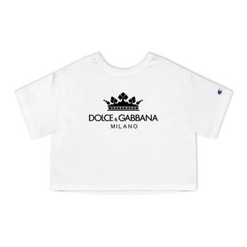 Dolce & Gabbana King Milano Logo Luxury Champion Women Cropped T-Shirt CTB2818