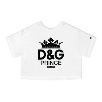Dolce & Gabbana King Prince Logo Luxury Champion Women Cropped T-Shirt CTB2815