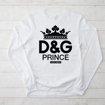 Dolce & Gabbana King Prince Logo Luxury Kid Tee Unisex Longsleeve ShirtLTB0824