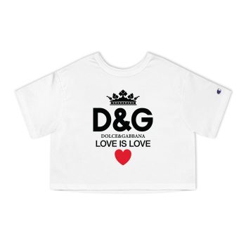 Dolce & Gabbana Love Is Love Champion Women Cropped T-Shirt CTB2848