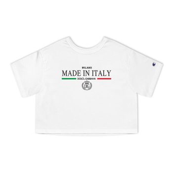 Dolce & Gabbana Milano Crown Champion Women Cropped T-Shirt CTB2852