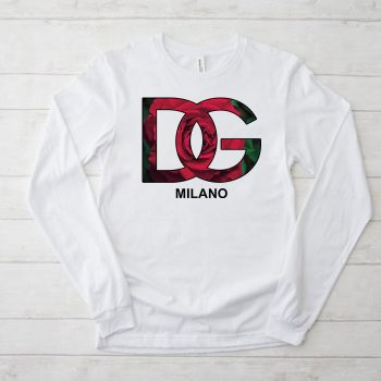 Dolce & Gabbana Milano Rose Logo Luxury Kid Tee Unisex LongsleeveShirt LTB0829