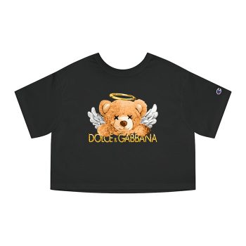 Dolce & Gabbana Teddy Bear Gold Luxury Champion Women Cropped T-Shirt CTB2847