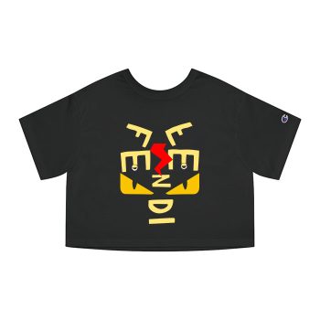 Fendi Diabolic Eyes Champion Women Cropped T-Shirt CTB2689