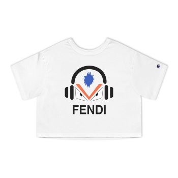 Fendi Dj Monster Champion Women Cropped T-Shirt CTB2704