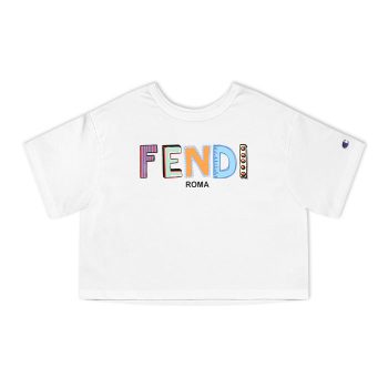 Fendi Roma Champion Women Cropped T-Shirt CTB2687