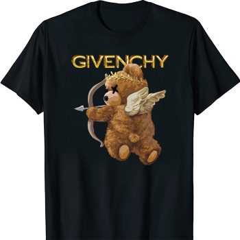 Givenchy Gold Logo Luxury Teddy Bear Unisex T-Shirt TTB1681
