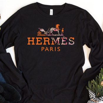 Hermes Paris Flower Kid Tee Unisex Longsleeve Shirt LTB0572