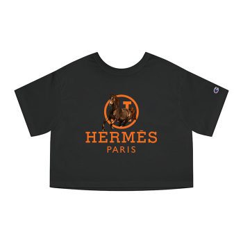 Hermes Paris Horse Champion Women Cropped T-Shirt CTB2524