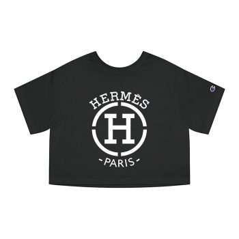 Hermes Paris Logo Champion Women Cropped T-Shirt CTB2532