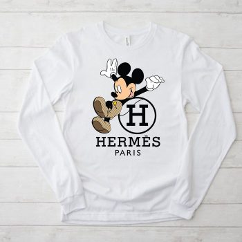Hermes Paris Mickey Mouse Kid Tee Unisex Longsleeve Shirt LTB0578